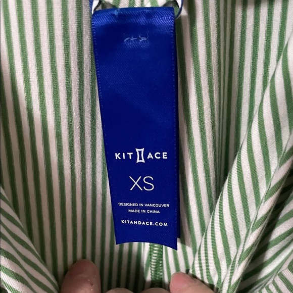 Kit and Ace Green Striped Midi Dress Size XS - Picture 5 of 10